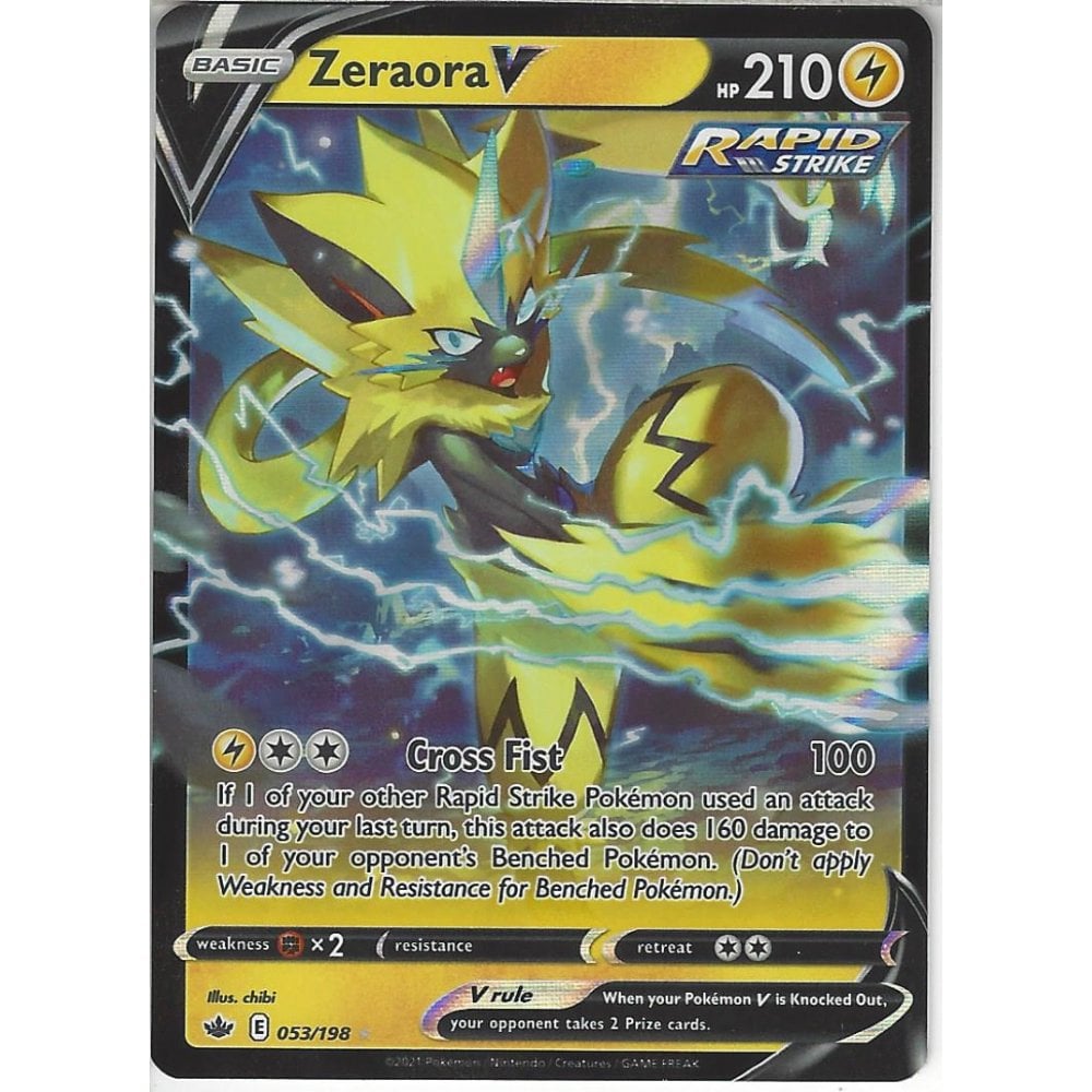 Pokemon Trading Card Game 053/198 Zeraora V : Rare Holo V Card