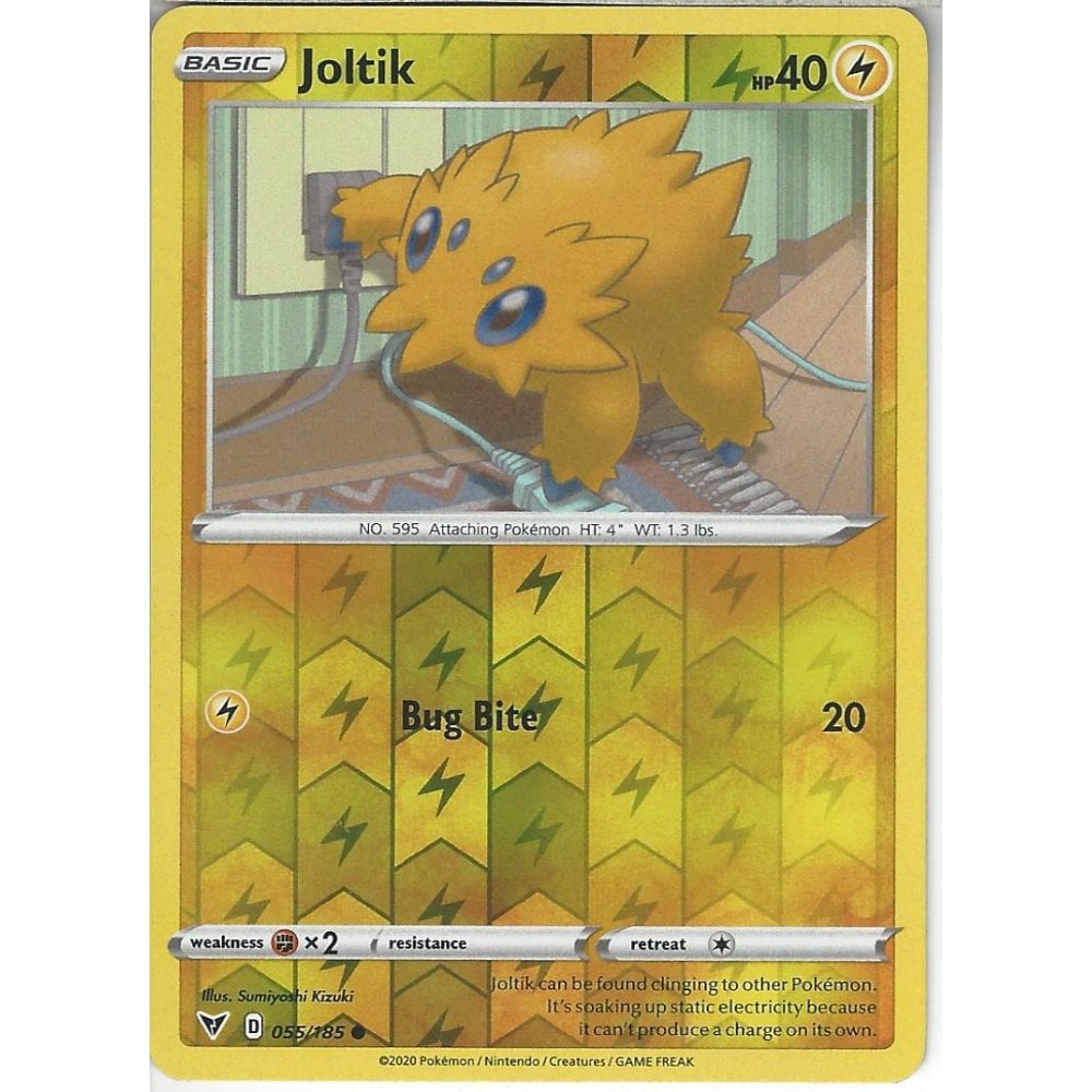 Pokemon Trading Card Game 055185 Joltik Common Reverse Holo Card Swsh 04 Vivid Voltage 