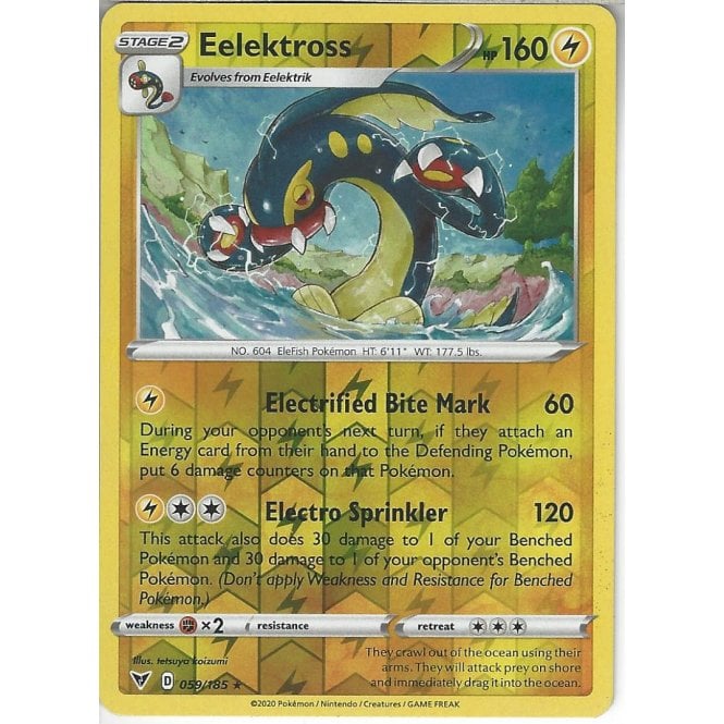 Pokemon Trading Card Game 059185 Eelektross Reverse Holo Swsh 04 Vivid Voltage Trading 