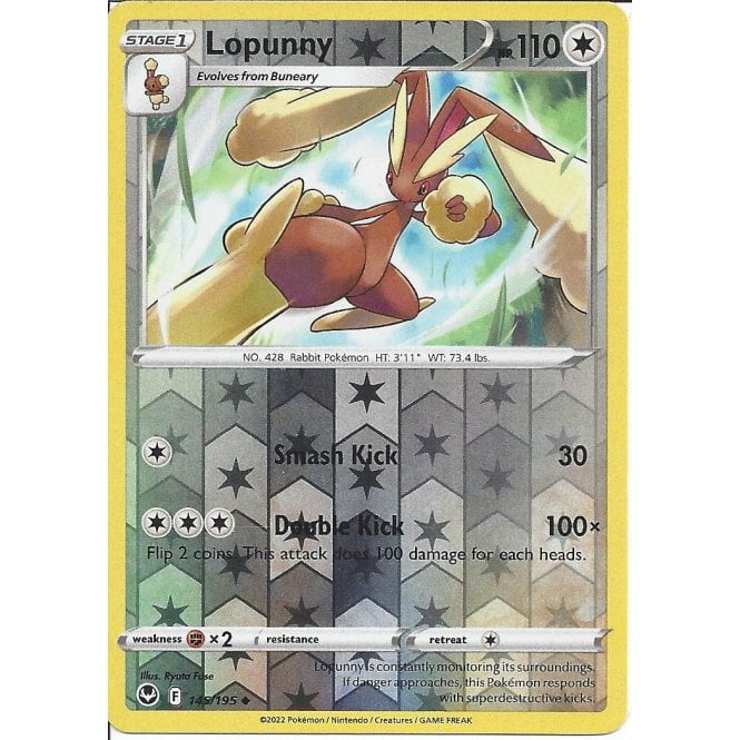 Pokemon Trading Card Game Pokemon Trading Card Game  145/195 Lopunny (Reverse Holo) SWSH-12 Silver Tempest