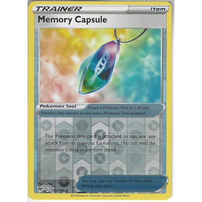 Pokemon Trading Card Game 155185 Memory Capsule Uncommon Reverse Holo Card Swsh 04 Vivid 