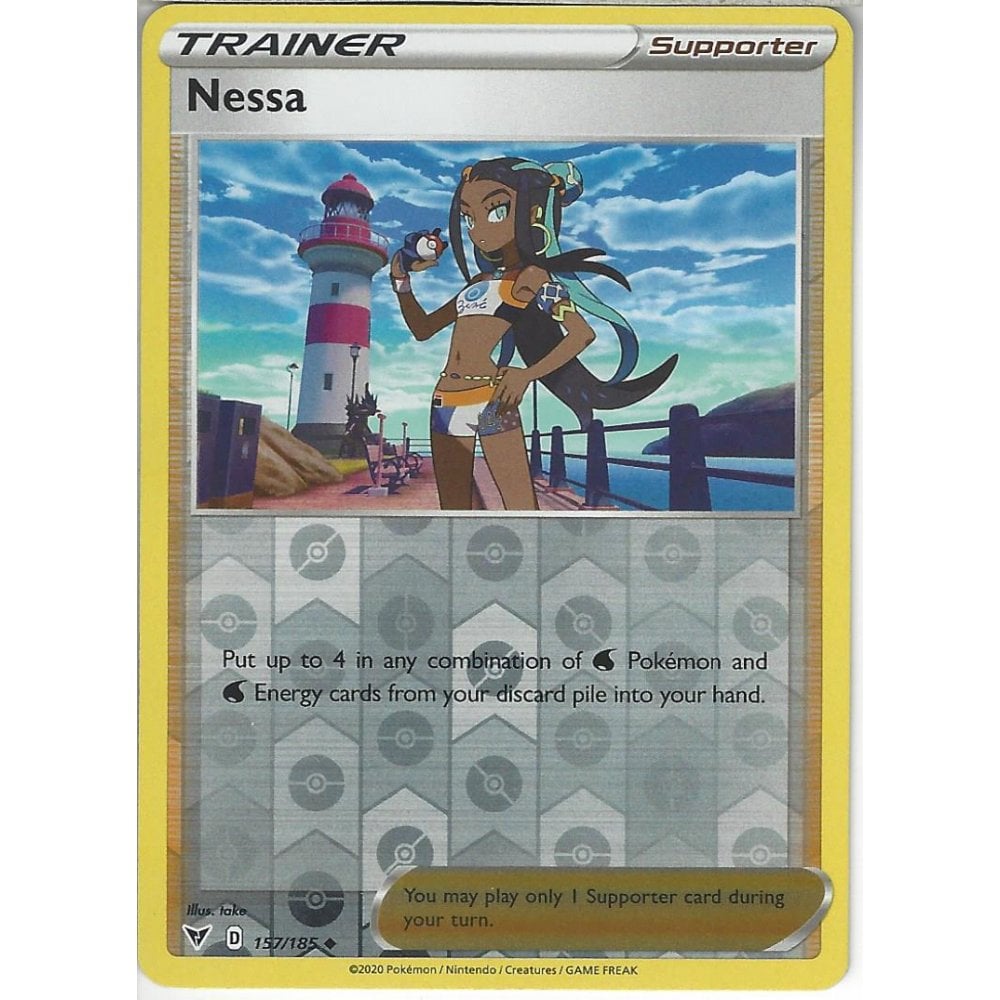 Pokemon Trading Card Game 157185 Nessa Reverse Holo Swsh 04 Vivid Voltage Trading Card 