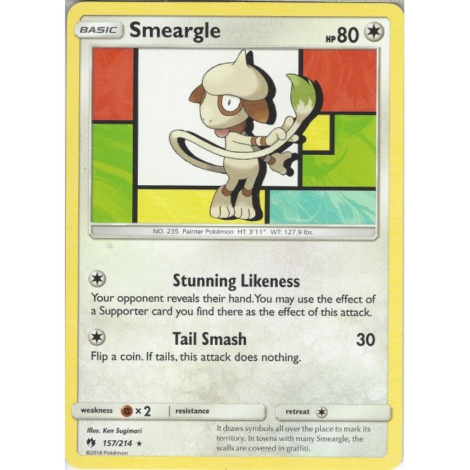 Pokemon Trading Card Game Pokemon Trading Card Game  157/214 Smeargle : Rare  : SM-08 Lost Thunder