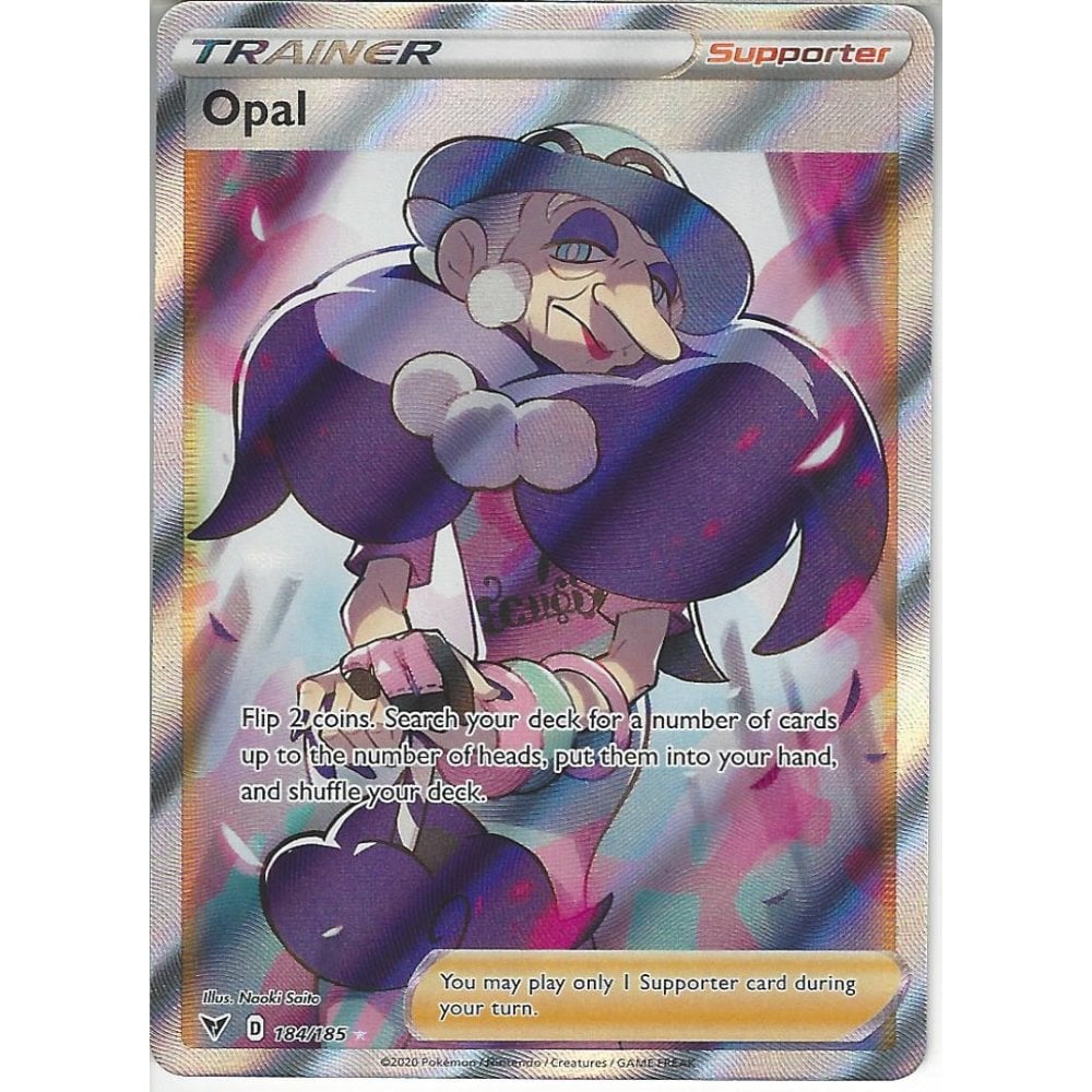 Pokemon Trading Card Game 184185 Opal Rare Ultra Card Swsh 04 Vivid Voltage Trading Card 