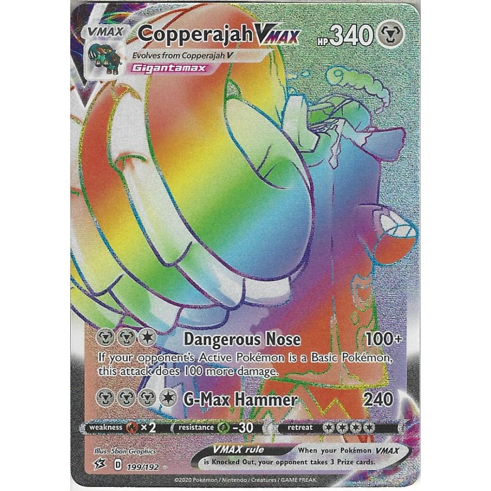 Pokemon Trading Card Game 199 192 Copperajah Vmax Full Art Rainbow Rare Card Sword Shield Rebel Clash Trading Card Games From Hills Cards Uk