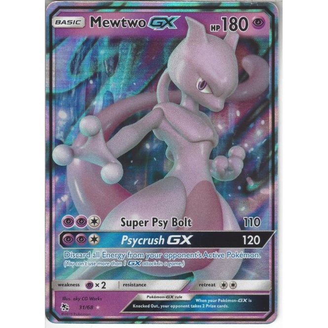 Pokemon Trading Card Game 3168 Mewtwo Gx Rare Holo Gx Card Hidden 