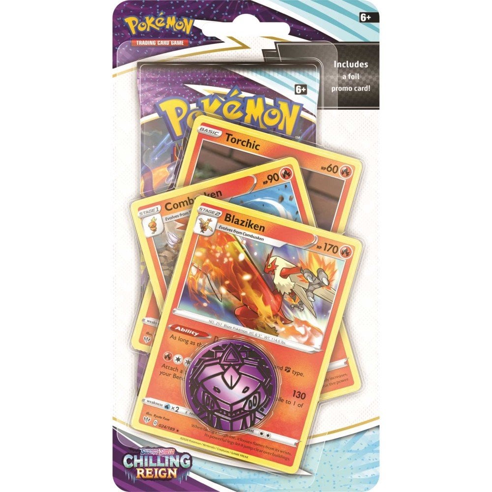 Pokemon Trading Card Game Sword & Shield Chilling Reign Premium Checklane  Blister Bundle, One of Each Design