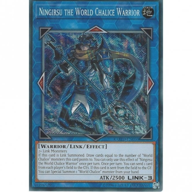 Yu-Gi-Oh! Trading Card Game Yu-Gi-Oh! Trading Card Game Yu-Gi-Oh NINGIRSU THE WORLD CHALICE WARRIOR - SECRET RARE - COTD-EN050